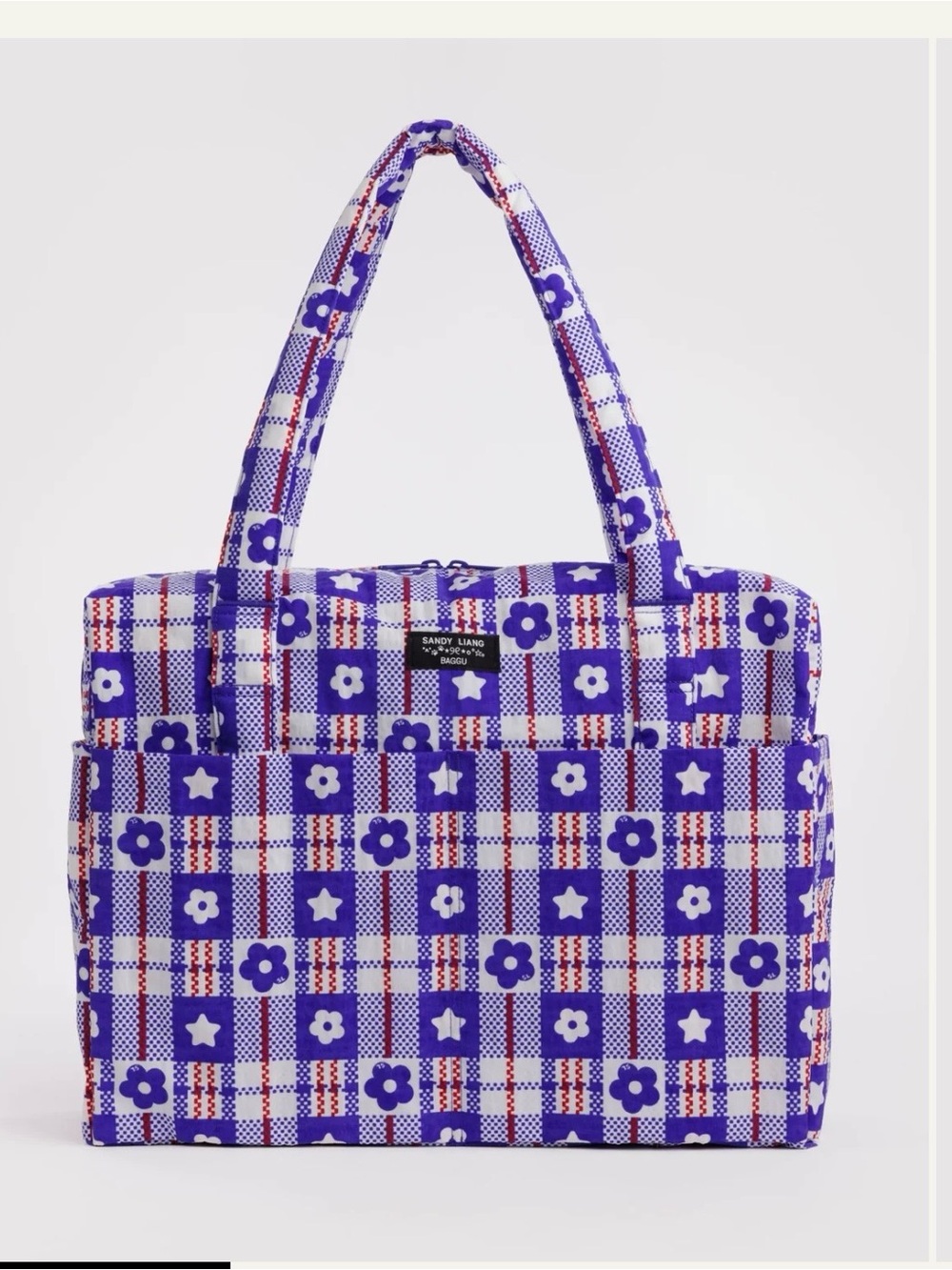 Sandy Liang X Baggu Market Plaid Cloud Carry On